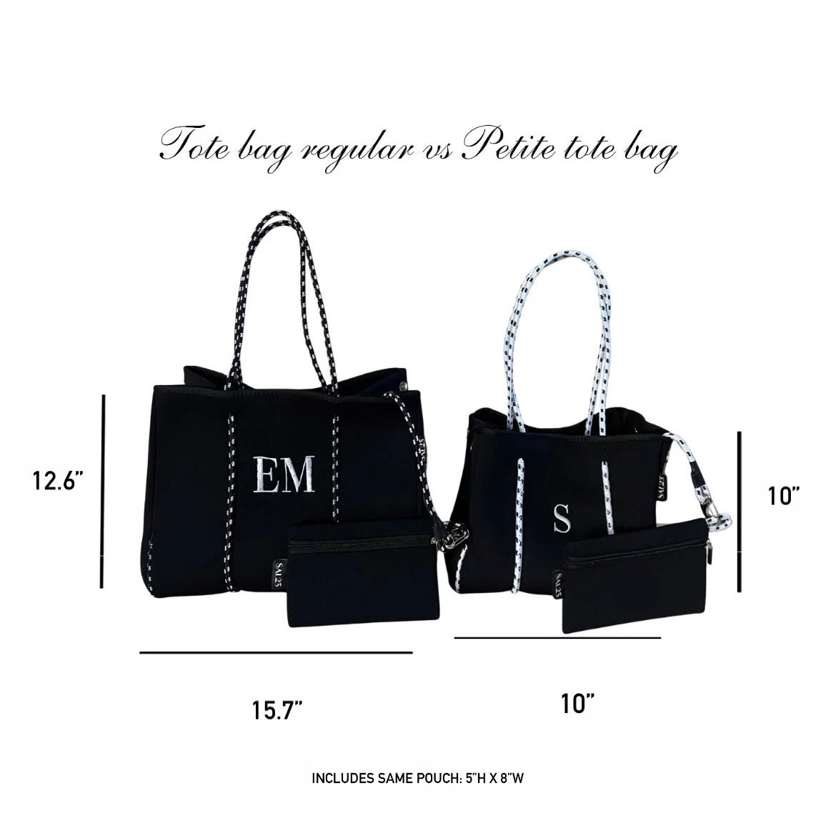 The Petite Tote Bag • B&W