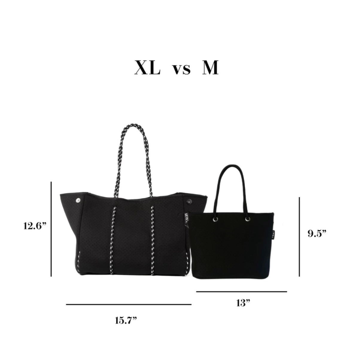 Black Medium Tote Bag