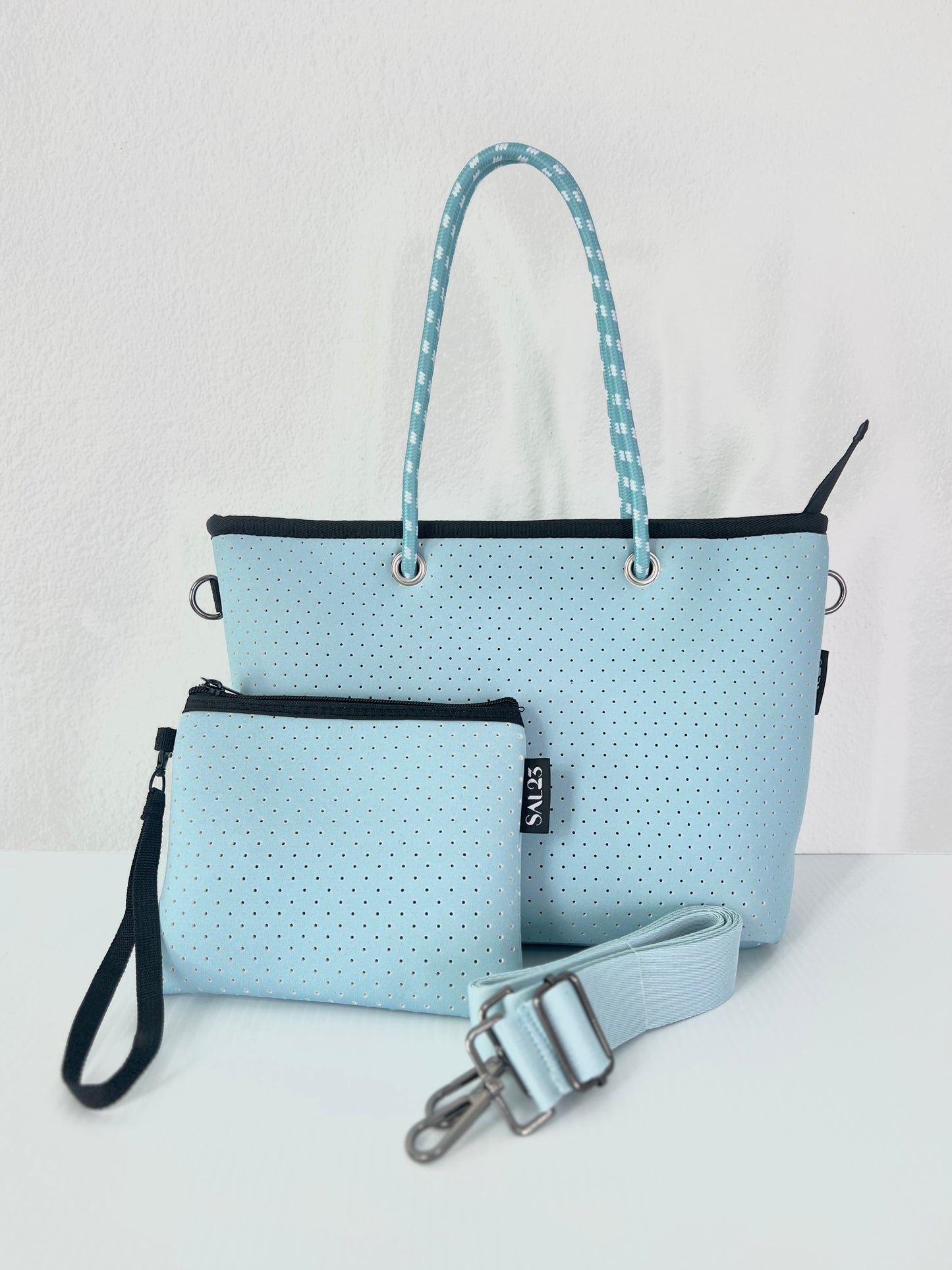 Baby Blue Medium Tote Bag