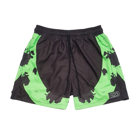 BLACK & GREEN SWIMTRUNK