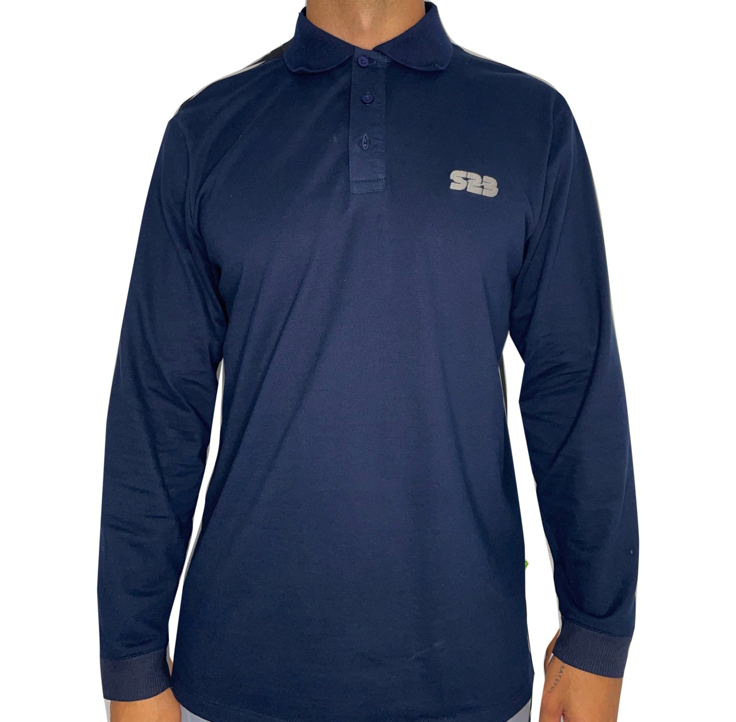 BLUE LONG SLEEVE POLO