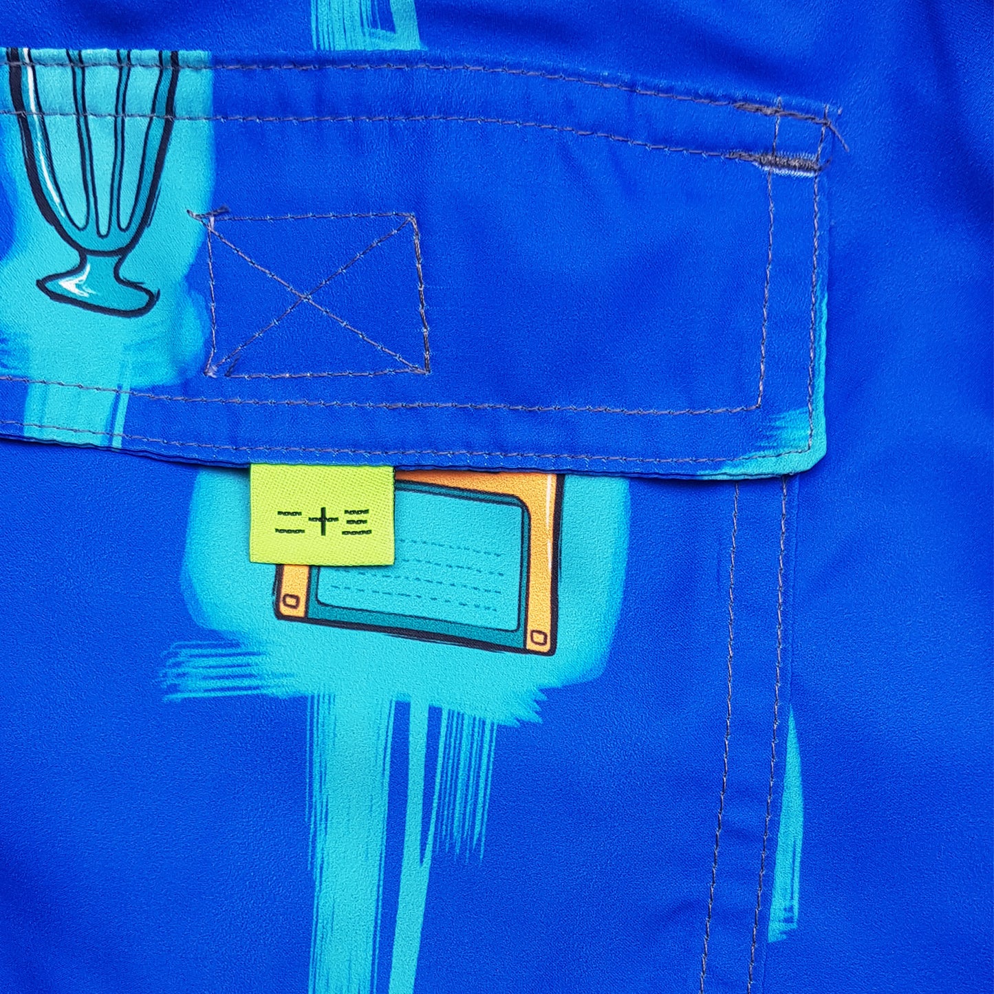 BLUE RETRO SWIMTRUNK