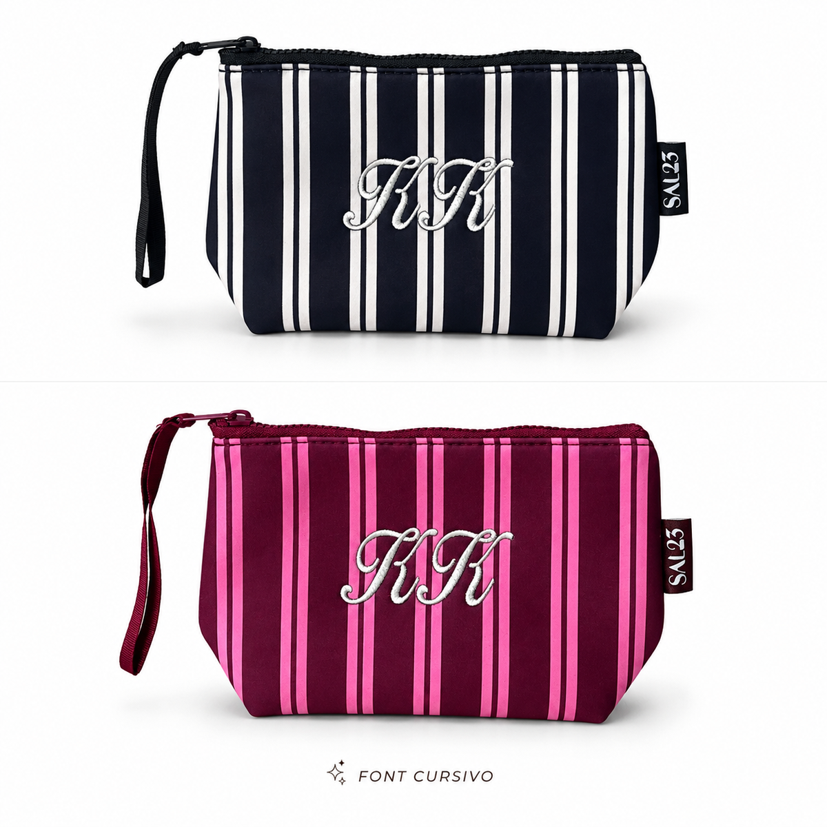 Cosmetic Bag - Black & Ivory