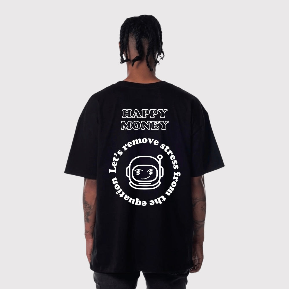 HAPPY MONEY OVERSIZED T - SHIRT