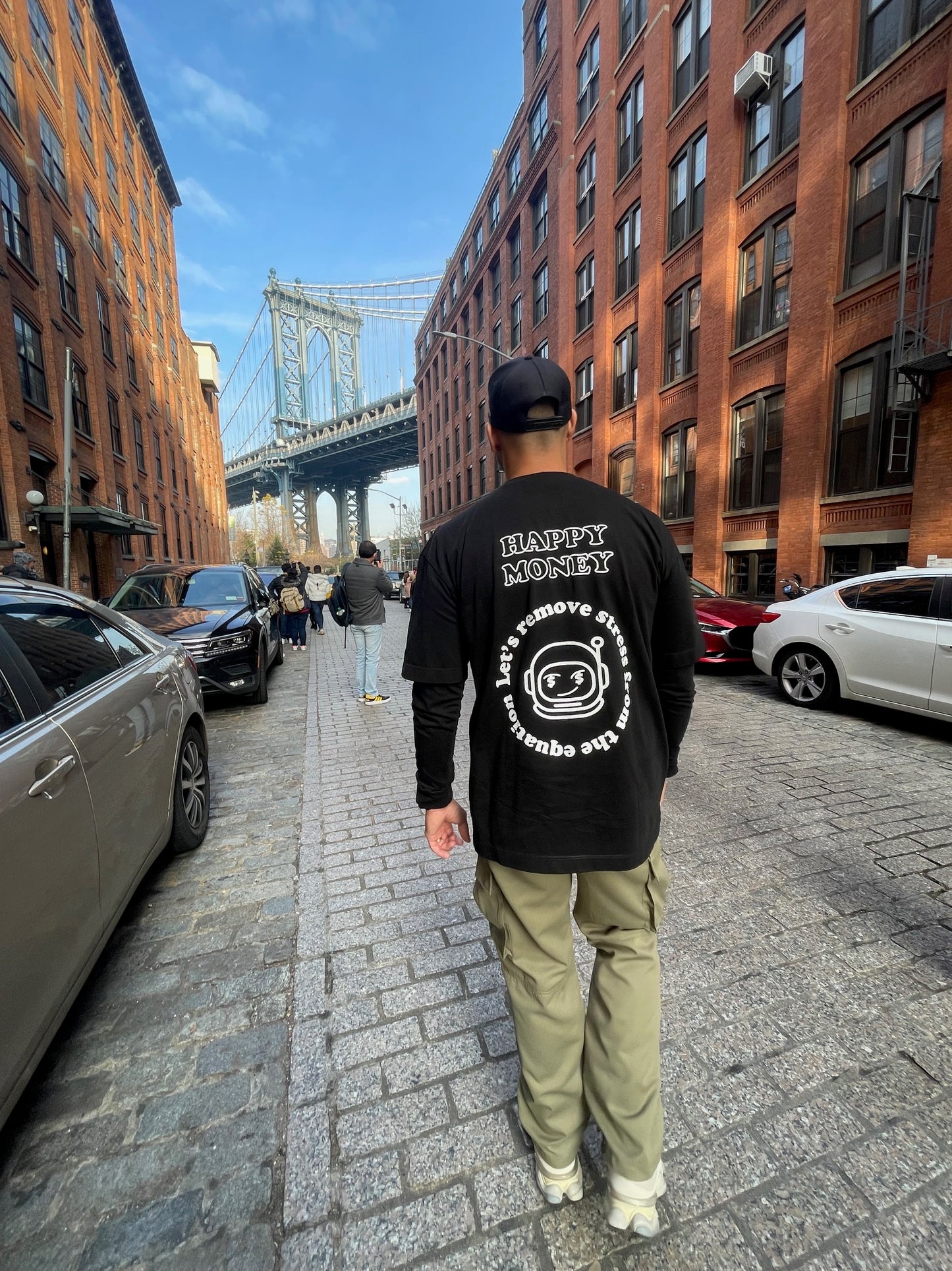 HAPPY MONEY OVERSIZED T - SHIRT